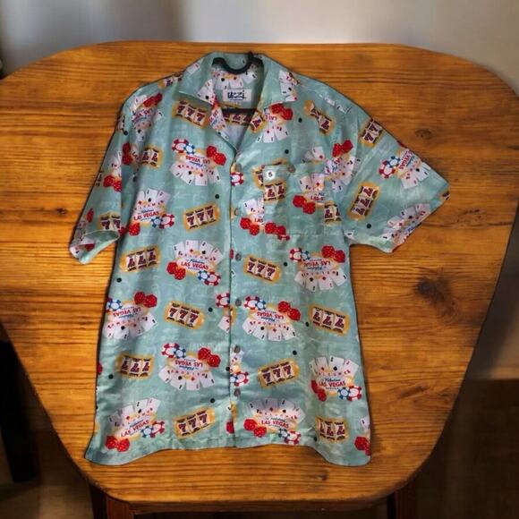 UZZI amphibious gear Welcome to Las Vegas button down shirt mens S - Picture 1 of 8
